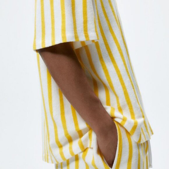 ZARA X THE STANDARD TERRY POLO SHIRT  YELLOW SIZE L/XL - S/M 0977/427/300 - Picture 4 of 4